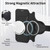 iPhone 17 Splitable Electroplated MagSafe RFID Anti-theft Leather Phone Case with Lens Film - Black