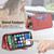 iPhone 17 Splitable Electroplated MagSafe RFID Anti-theft Leather Phone Case with Lens Film - Red