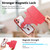iPhone 17 Splitable Electroplated MagSafe RFID Anti-theft Leather Phone Case with Lens Film - Red