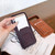 iPhone 17 Square Folding Card Bag Holder Phone Case - Pink