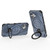 iPhone 17 Star Ring Metallic Pivot Bracket Magnetic Phone Case - Blue