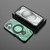 iPhone 17 Star Ring Metallic Pivot Bracket Magnetic Phone Case - Green