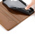 iPhone 17 Stitched Line Magnetic RFID Vegan Leather Phone Case - Brown