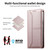 iPhone 17 Stitched Line Magnetic RFID Vegan Leather Phone Case - Pink