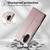 iPhone 17 Stitched Line Magnetic RFID Vegan Leather Phone Case - Pink