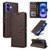 iPhone 17 Stitched Magnetic Buckle Leather Phone Case - Coffee
