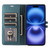 iPhone 17 Stitched Magnetic Buckle Leather Phone Case - Green