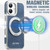 iPhone 17 Suteni G6 Denim Pattern Electroplated 360 Rotation Holder Magnetic Phone Case - Blue