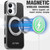iPhone 17 Suteni G6 Large Litchi Texture Electroplated 360 Rotation Holder Magnetic Phone Case - Black