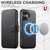 iPhone 17 Suteni Q05 -in-1 Multi-function MagSafe Wallet Big Litchi Leather Phone Case - Black