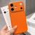 iPhone 17 Transforms Into 17 Series Large Window Frosted Lychee Texture Phone Case - Orange
