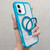 iPhone 17 Translucent Edge Transparency Metal Holder MagSafe Phone Case - Sky Blue