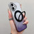 iPhone 17 Transparent Gradient 360 Degree Rotation Holder MagSafe Phone Case - Black