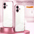 iPhone 17 Transparent Plating Fine Hole Phone Case - Black