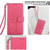 iPhone 17 Tree & Deer Embossed Leather Phone Case - Pink