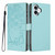 iPhone 17 Tree Cat Embossed Flip Vegan Leather Phone Case - Light Green