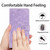 iPhone 17 Tree Cat Embossed Flip Vegan Leather Phone Case - Purple