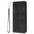 iPhone 17 Triangle Solid Color Leather Phone Case - Black