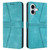 iPhone 17 Triangle Solid Color Leather Phone Case - Green