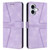 iPhone 17 Triangle Solid Color Leather Phone Case - Purple
