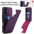 iPhone 17 Tri-fold Holder Leather Phone Case with Card Slot - Dark Purple