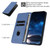 iPhone 17 Tulips Butterfly Pattern Magnetic Vegan Leather Phone Case - Royal Blue