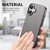 iPhone 17 Twill Fabric Leather Skin Back Phone Case - Gray