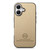 iPhone 17 Twill Fabric Leather Skin Back Phone Case - Khaki