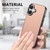 iPhone 17 Twill Fabric Leather Skin Back Phone Case - Pink