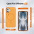 iPhone 17 Two-colors Imitation Original Magsafe PC Hybrid TPU Phone Case - Orange