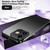 iPhone 17 Ultra-thin Frameless Titanium Alloy Four Corner Shockproof Phone Case - Black