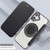 iPhone 17 Ultra-thin Magnetic Plating Vegan Leather Phone Case - Black