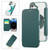 iPhone 17 Ultra-thin Magnetic Plating Vegan Leather Phone Case - Blackish Green