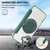 iPhone 17 Ultra-thin Magnetic Plating Vegan Leather Phone Case - Blackish Green