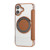 iPhone 17 Ultra-thin Magnetic Plating Vegan Leather Phone Case - Brown