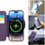 iPhone 17 Ultra-thin Magnetic Plating Vegan Leather Phone Case - Purple