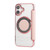 iPhone 17 Ultra-thin Magnetic Plating Vegan Leather Phone Case - Rose Gold