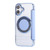 iPhone 17 Ultra-thin Magnetic Plating Vegan Leather Phone Case - Sierra Blue