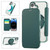 iPhone 17 Ultra-thin Rotation Holder Magnetic Plating Vegan Leather Phone Case - Blackish Green