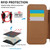 iPhone 17 Ultra-thin Rotation Holder Magnetic Plating Vegan Leather Phone Case - Brown