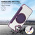 iPhone 17 Ultra-thin Rotation Holder Magnetic Plating Vegan Leather Phone Case - Purple