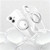 iPhone 17 Vacuum Airbag TPU + Acrylic 360 Rotating Bracket Magnetic Shockproof Phone Case - White