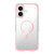iPhone 17 Vacuum-Sealed Transparent Airbag Magnetic Acrylic Phone Case - Pink