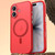 iPhone 17 Vegan Leather Magnetic Phone Case - Berry Red