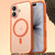 iPhone 17 Vegan Leather Magnetic Phone Case - Orange