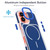 iPhone 17 Vibrant Dual-color TPU + Acrylic Magnetic Phone Case - Blue