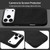 iPhone 17 VIETAO Suede MagSafe PU Leather Phone Case - Black