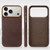 iPhone 17 VIETAO Suede MagSafe PU Leather Phone Case - Coffee Brown