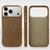 iPhone 17 VIETAO Suede MagSafe PU Leather Phone Case - Dark Brown