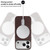iPhone 17 VIETAO Suede MagSafe PU Leather Phone Case with Holder - Coffee Brown